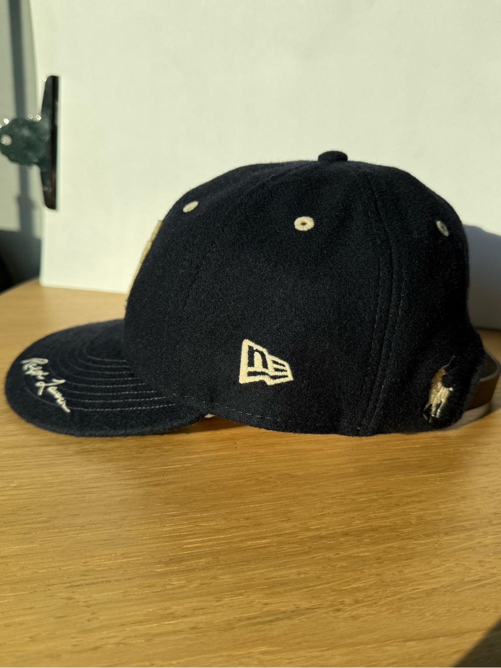 Ralph Lauren New Era New York Yankees Wool Baseball Cap with Cream Logo - Picture 3 of 12